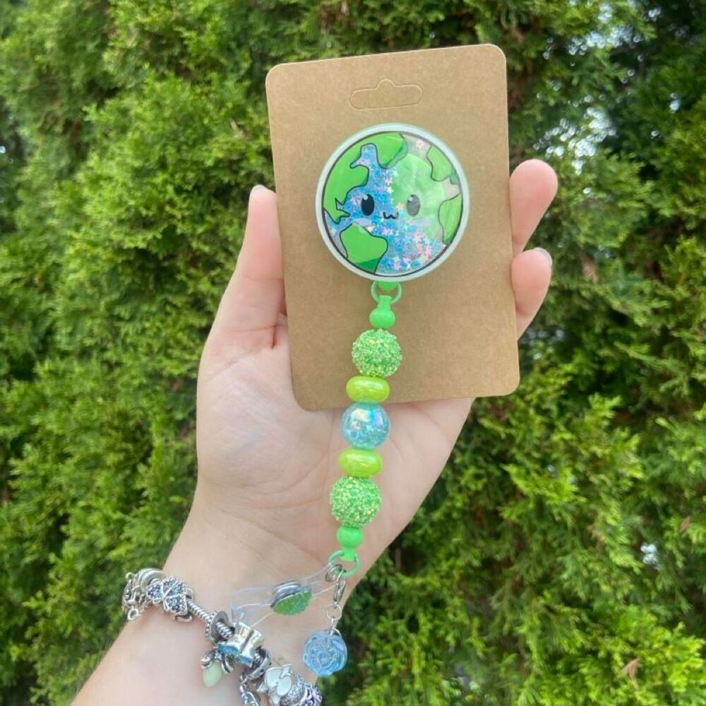 Earth Shaker Beaded Badge Reel